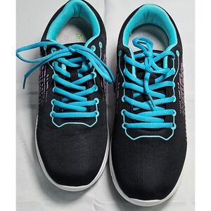 Dr Leonards Womens Black Turquoise Pink Athletic Sneakers Shoes Size 10W